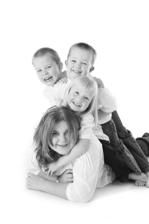 Black and White images from a fun relaxed photo shoot by Jayne Poole Photography